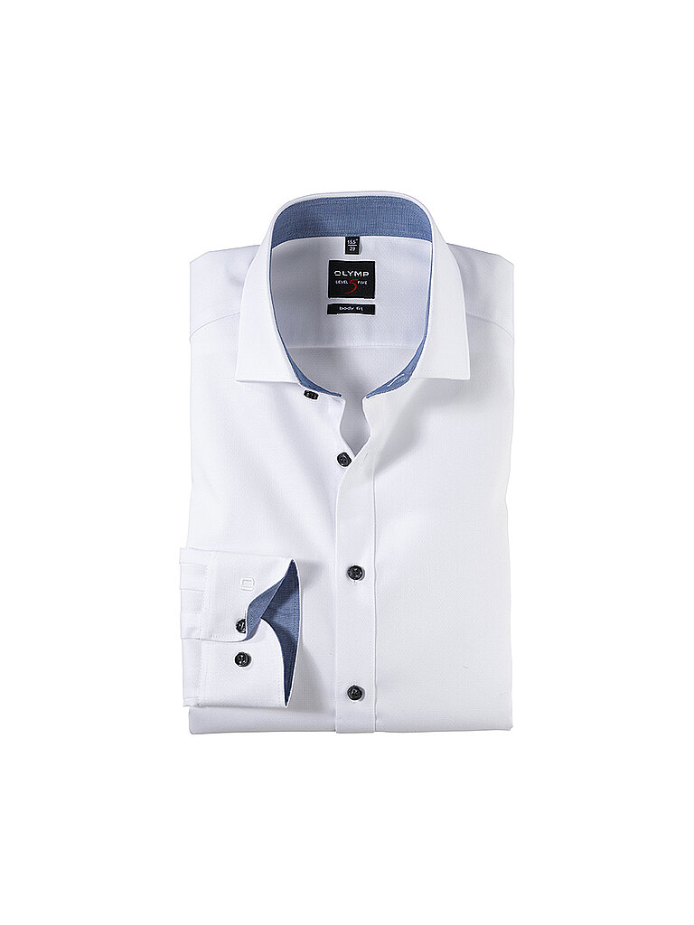 Chemise LEVEL FIVE Body Fit blanc 43