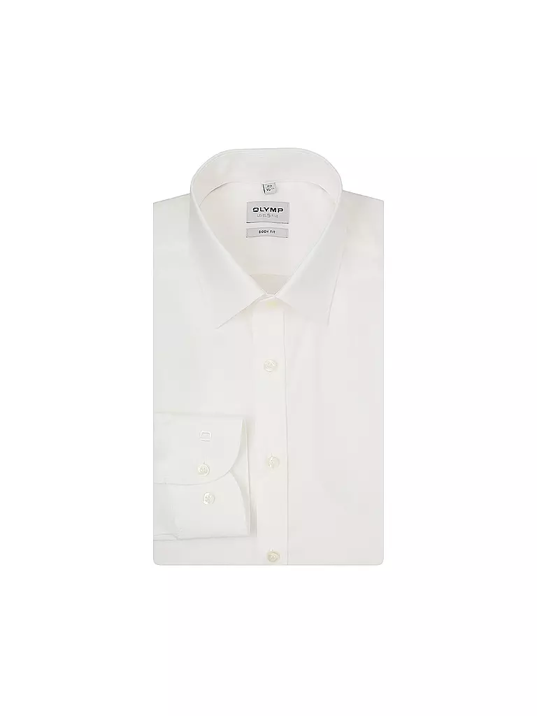 OLYMP LEVEL FIVE | Chemise Body Fit Manches Extra Longues | beige