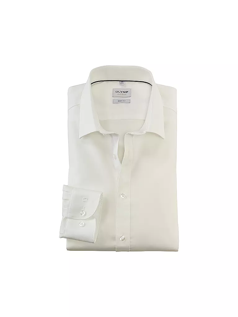 OLYMP LEVEL FIVE | Chemise Body Fit Manches Extra Longues | creme