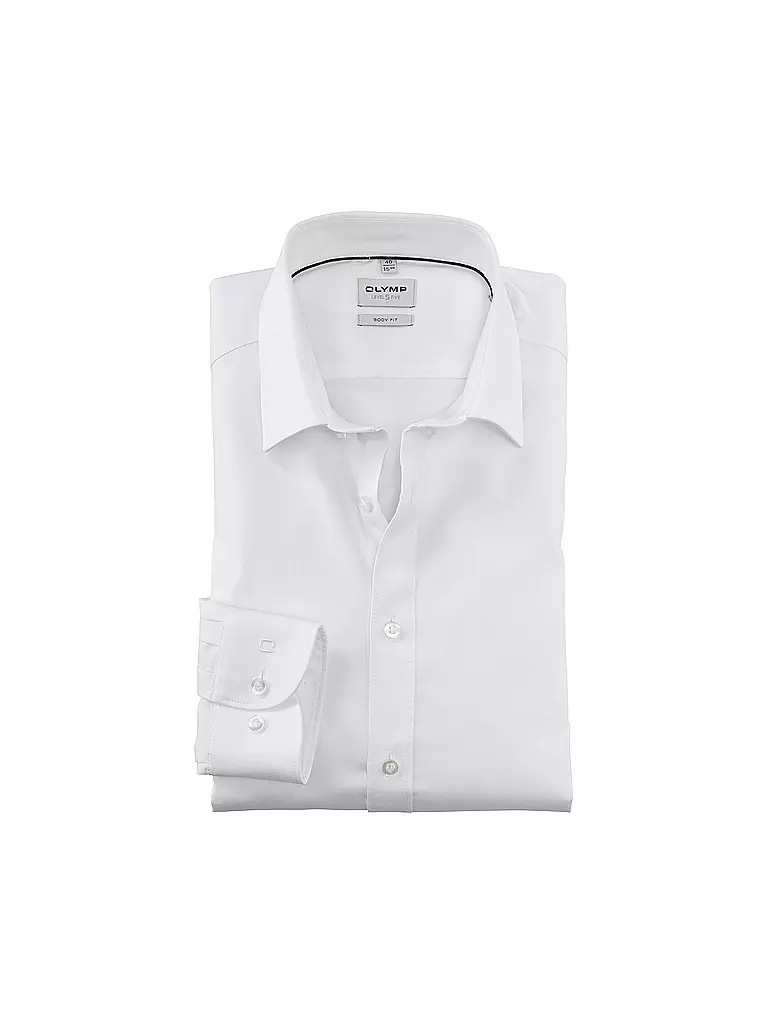 OLYMP LEVEL FIVE | Chemise Body Fit Manches Extra Longues | weiss
