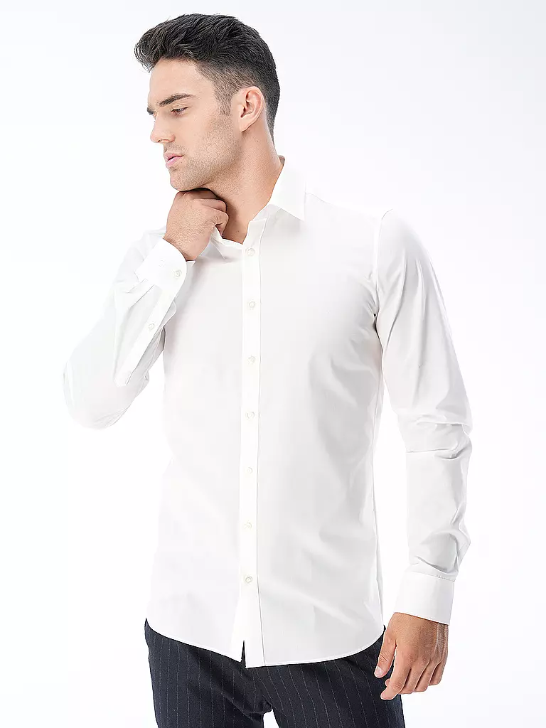 OLYMP LEVEL FIVE | Chemise Body Fit Manches Extra Longues | beige