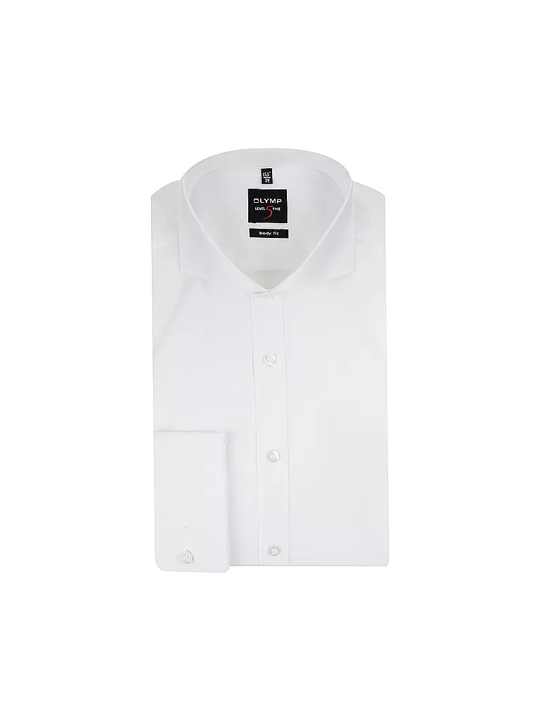 OLYMP LEVEL FIVE | Chemise Body Fit | weiss