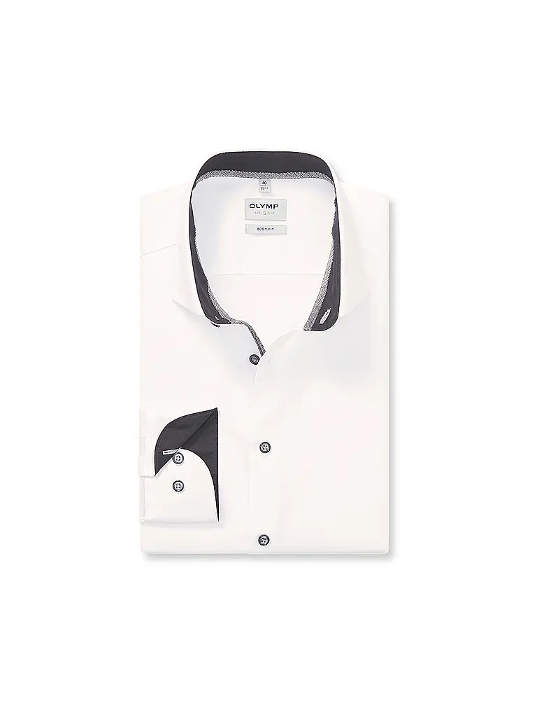 OLYMP LEVEL FIVE | Chemise Body Fit | weiss