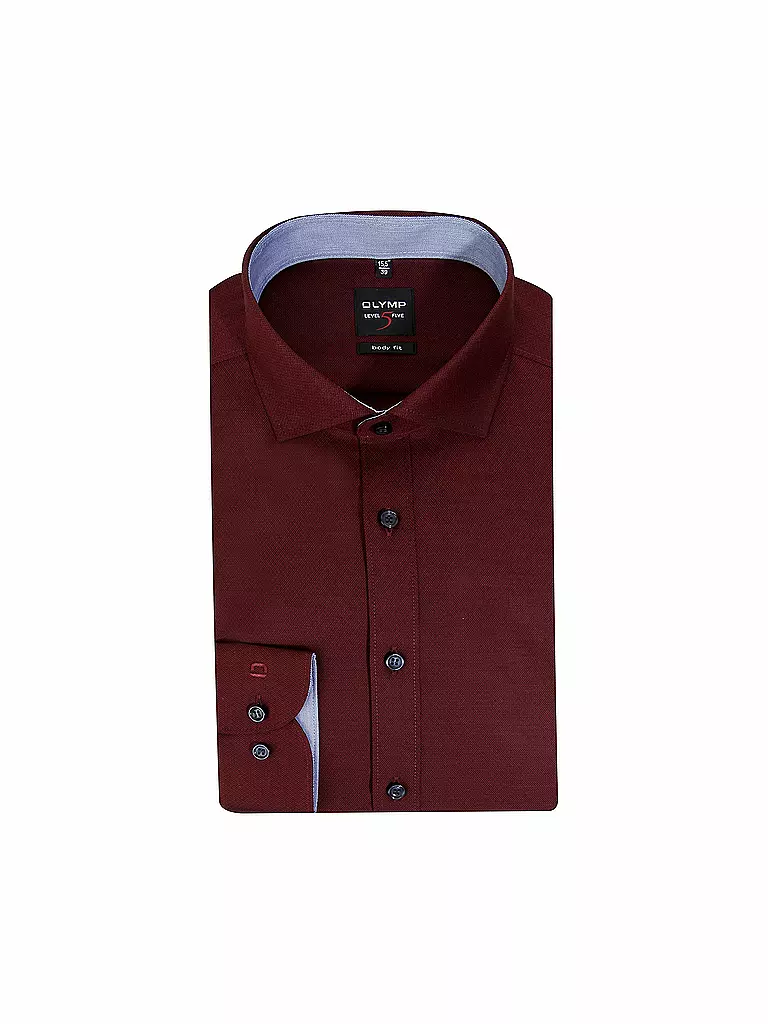 OLYMP LEVEL FIVE | Chemise Body Fit | dunkelrot
