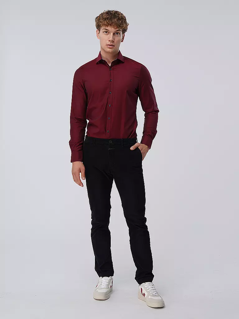 OLYMP LEVEL FIVE | Chemise Body Fit | dunkelrot