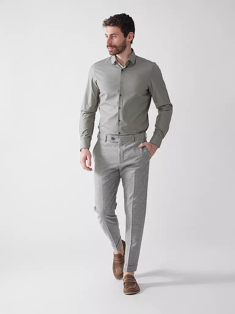 OLYMP LEVEL FIVE | Chemise Body Fit | olive