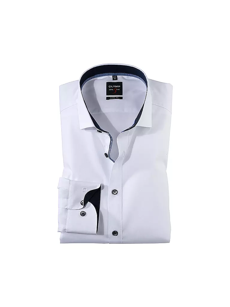 OLYMP LEVEL FIVE | Chemise Body-Fit | weiss