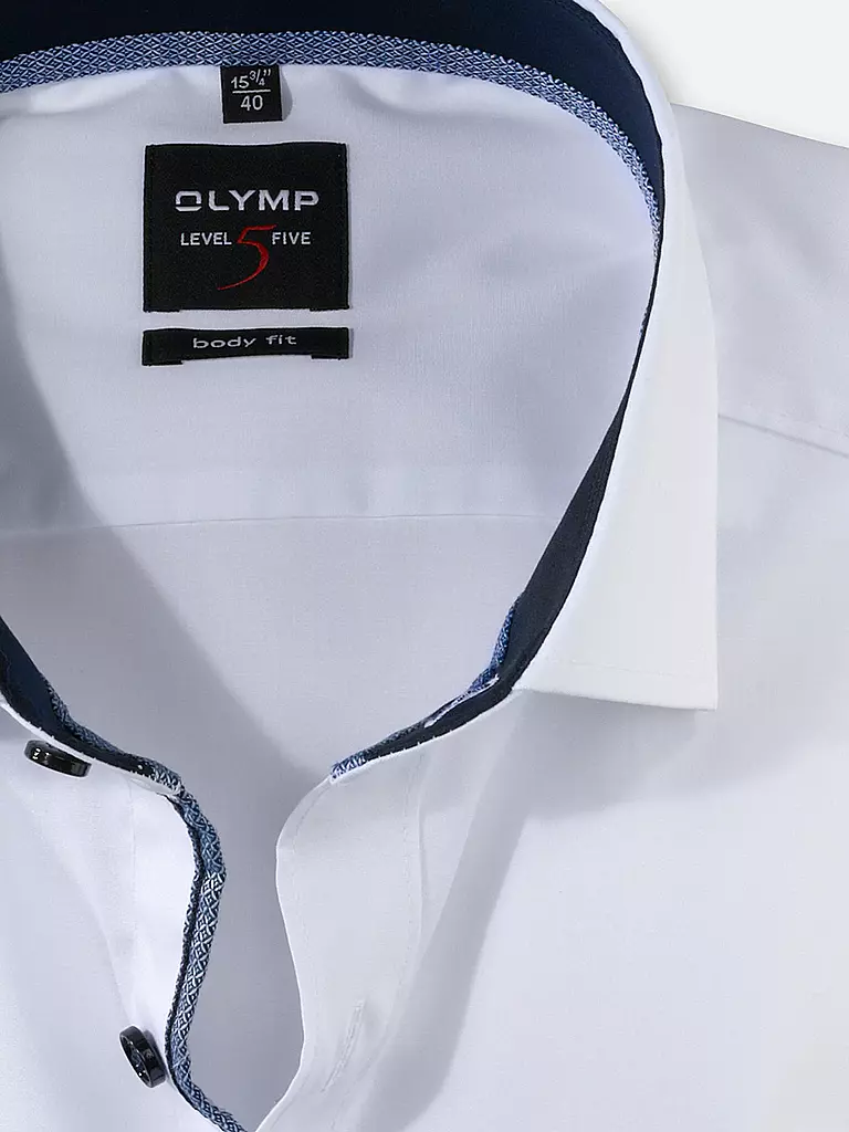 OLYMP LEVEL FIVE | Chemise Body-Fit | weiss