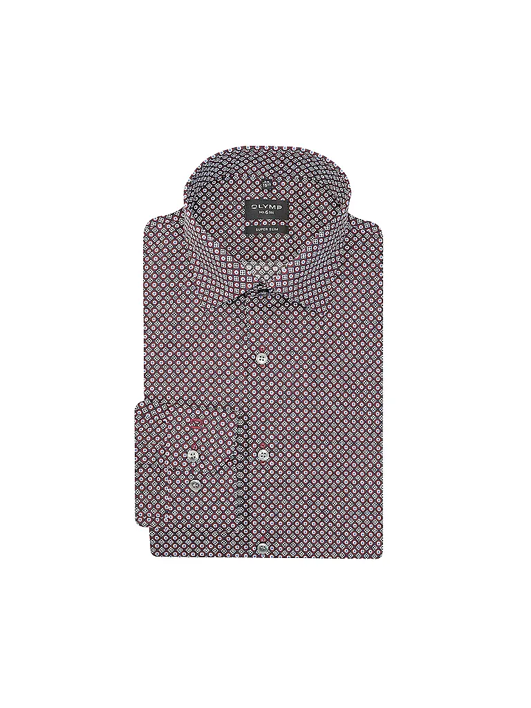 OLYMP NO.6 | Chemise Slim Fit | Rouge foncé