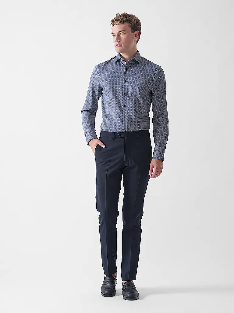 OLYMP NO.6 | Chemise Slim Fit | Bleu foncé