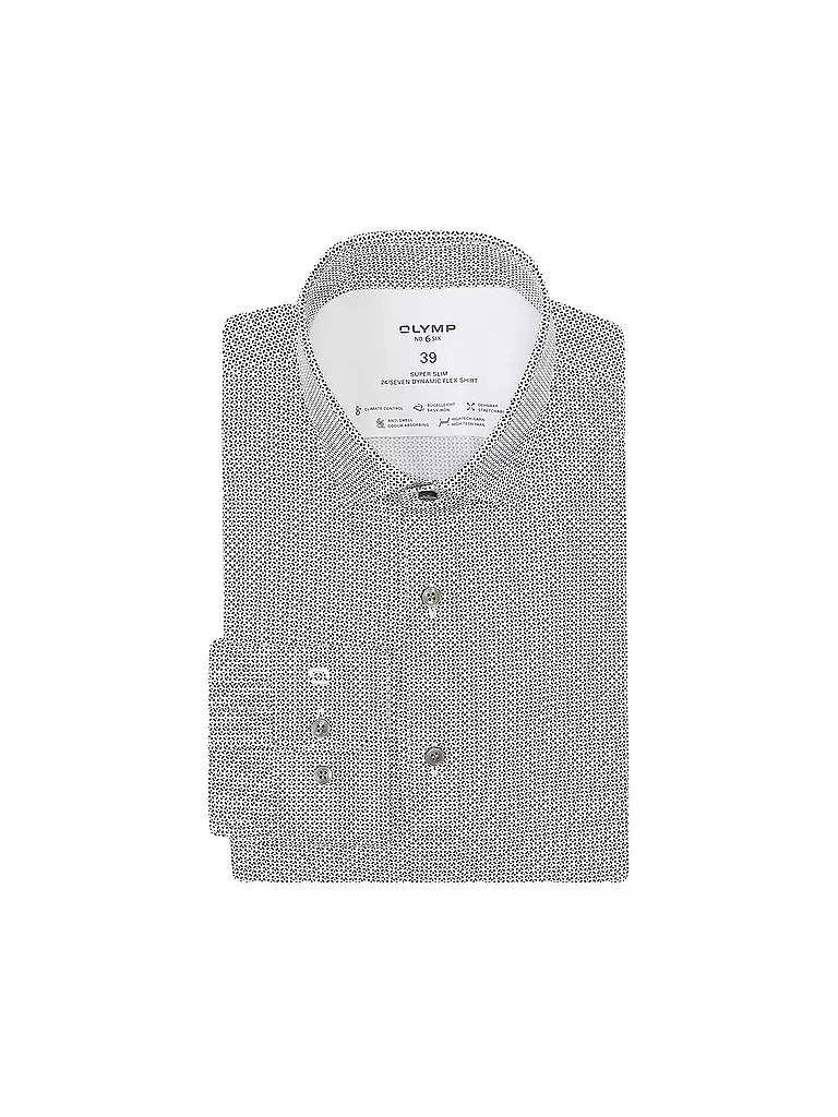 OLYMP NO.6 | Hemd  Super Slim | Blanc