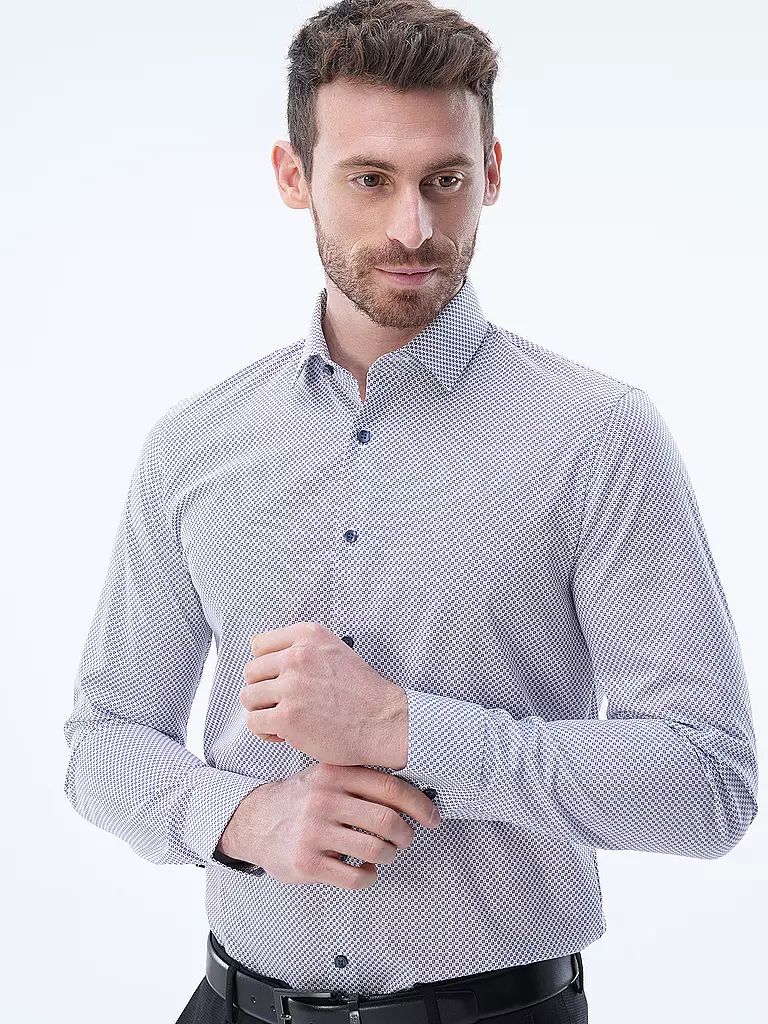 OLYMP NO.6 | Hemd Super Slim Fit  | Blanc