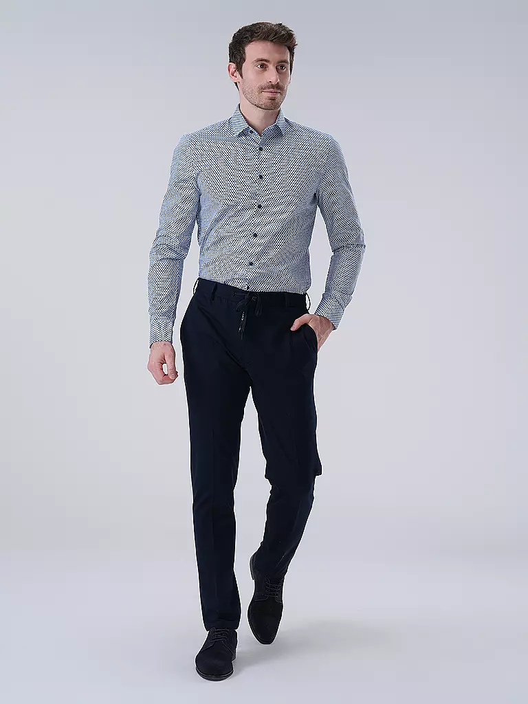 OLYMP NO.6 | Hemd Super Slim | Bleu foncé