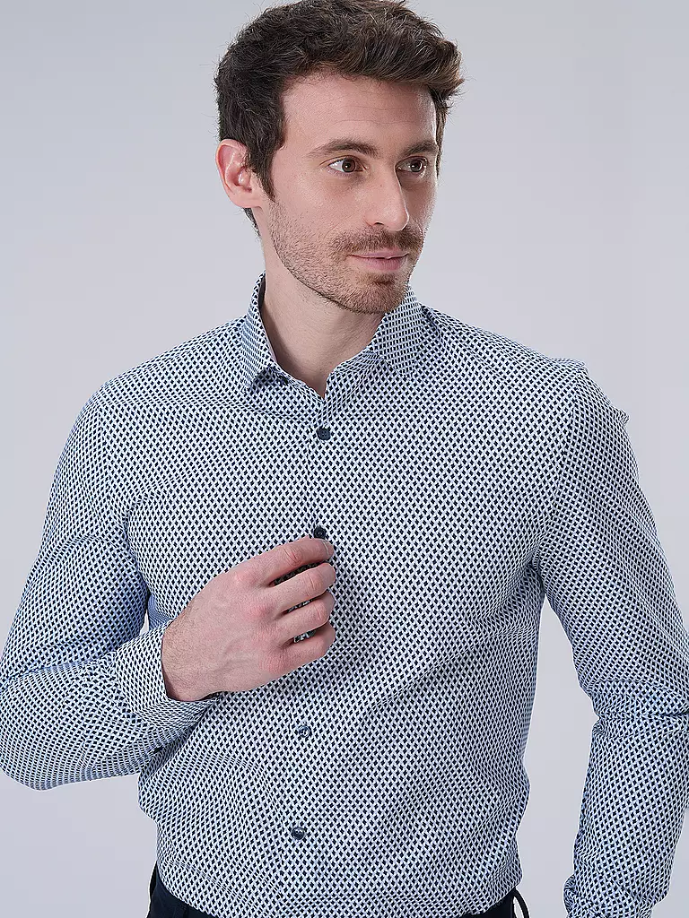 OLYMP NO.6 | Hemd Super Slim | Bleu foncé