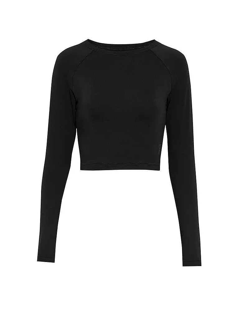 ON | T-shirt à manches longues et coupe courte | Noir