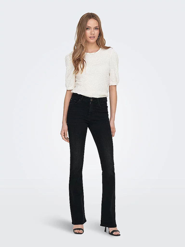 Only Femme Onlblush Mid Flared DNM Tai1099 Noos Pantalon en Jean Stretch Washed X EU - vue 4