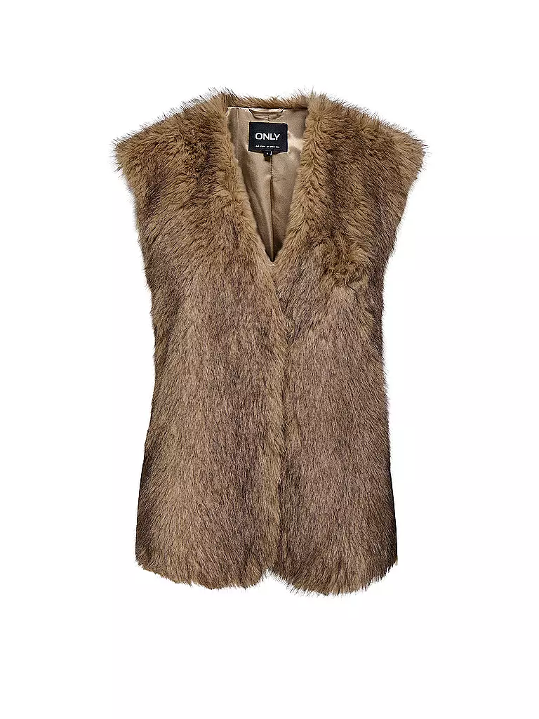 ONLY | Gilet en fausse fourrure ONLDAWN | hellbraun