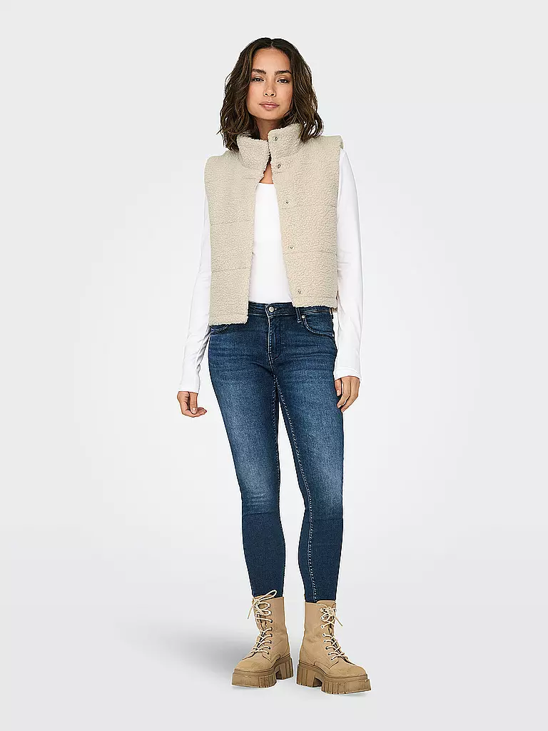 ONLY | Gilet matelassé aspect fourrure ONLSANDRA | hellgrau