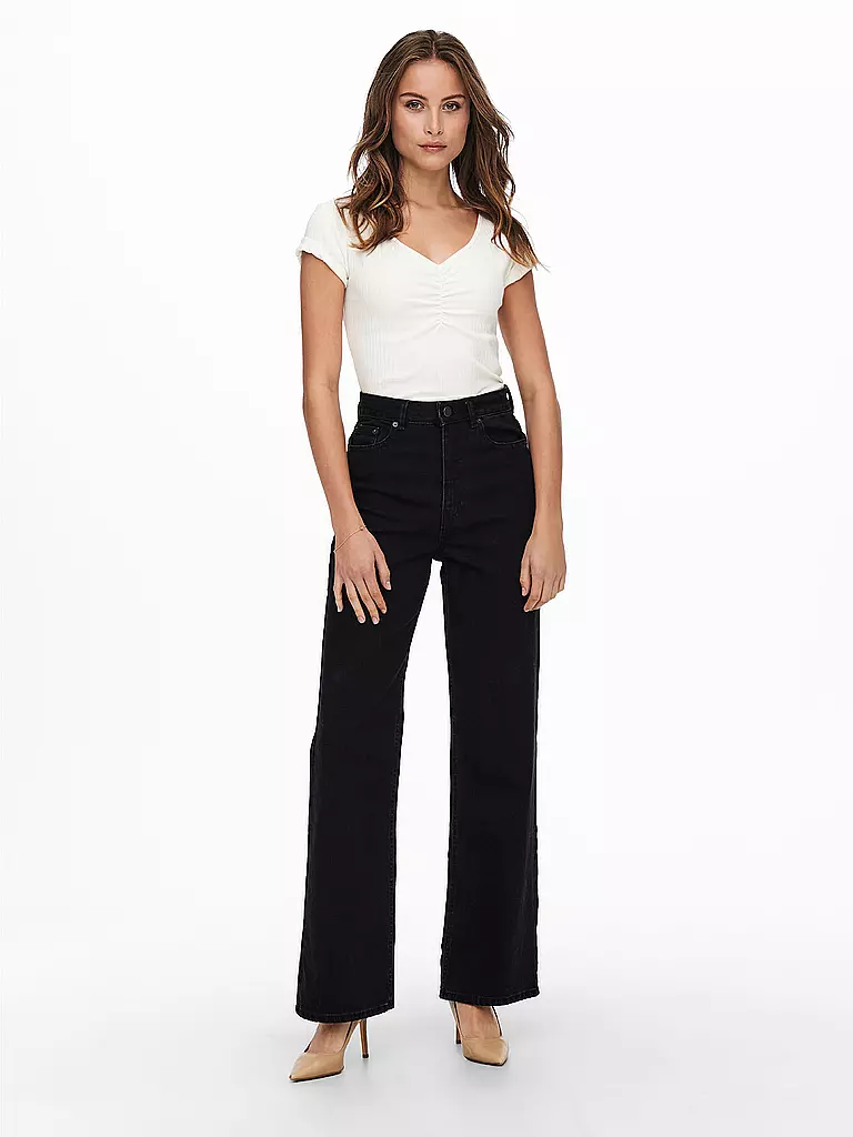 ONLY | Highwaist Jeans Wide Leg ONLCAMILLE  | Noir