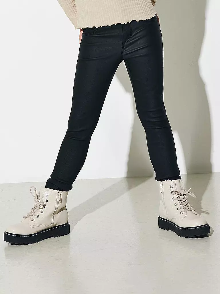 ONLY | Jeans fille aspect cuir slim fit KONROYAL | Noir