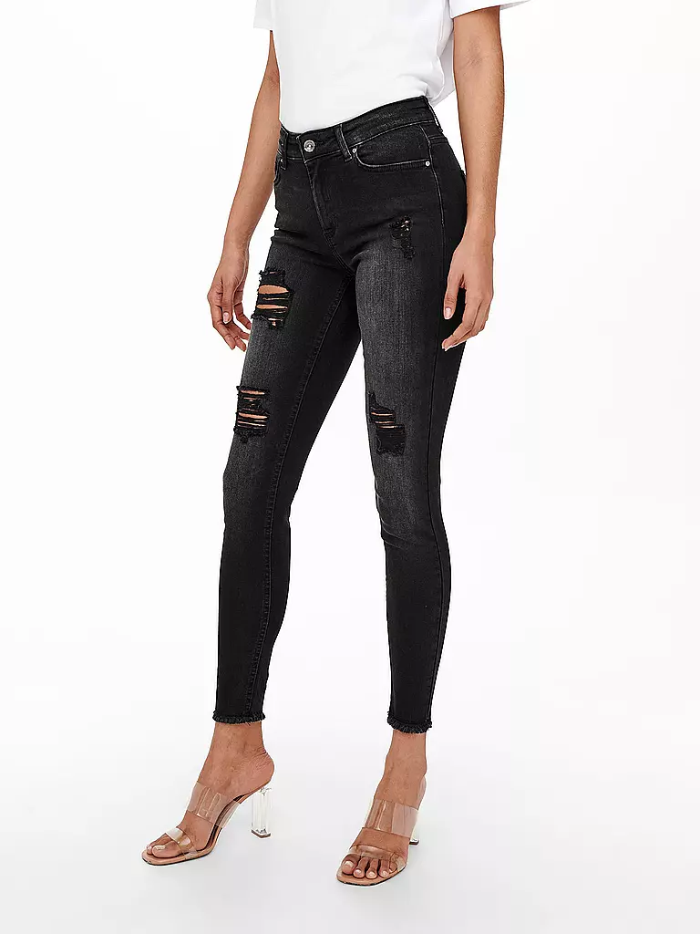 ONLY | Jeans Skinny Fit 7/8 ONLBLUSH | schwarz