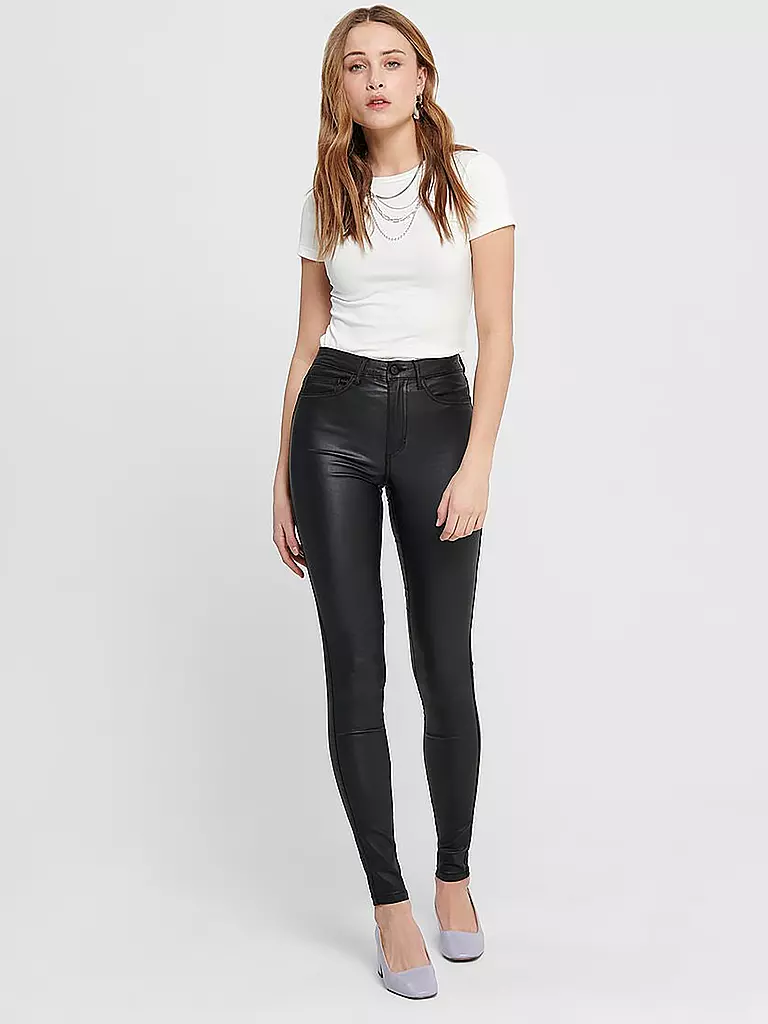 ONLY | Pantalon aspect cuir ONLROYAL | schwarz