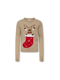 ONLY | Pull fille KOGXMAS | Beige