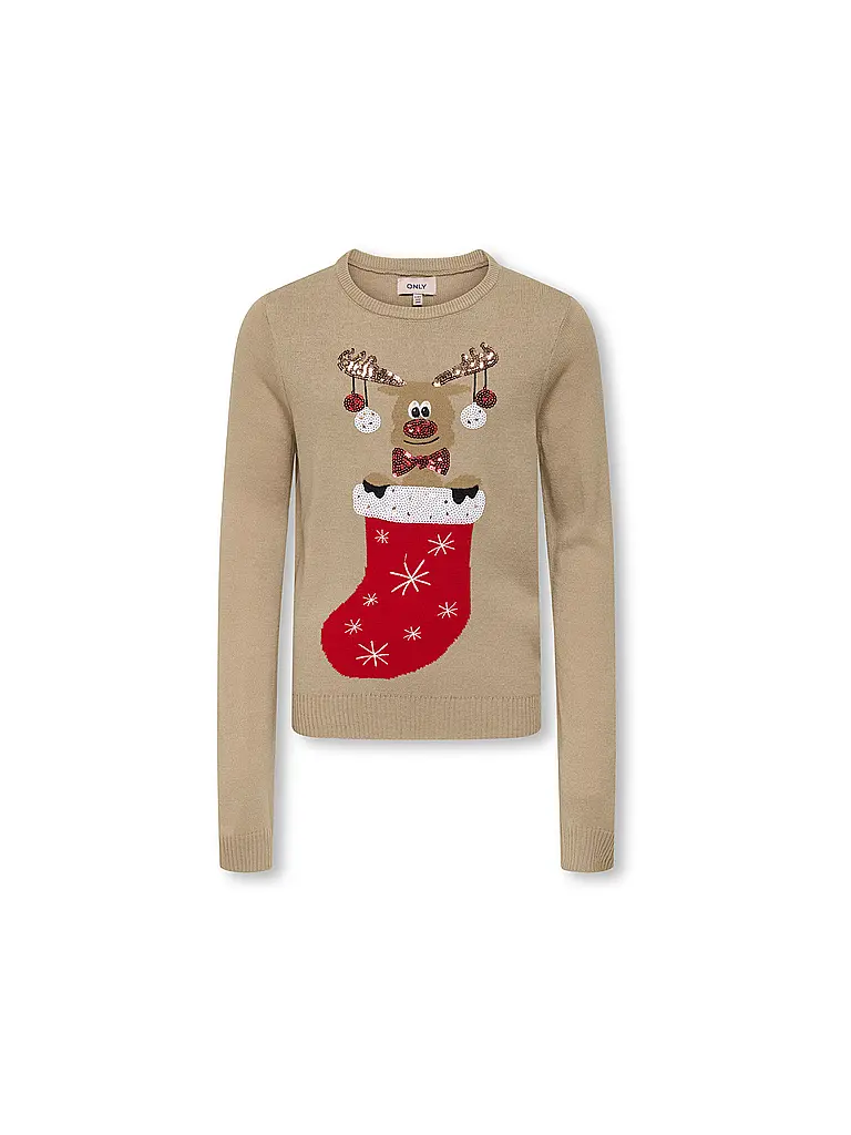 ONLY | Pull fille KOGXMAS | beige