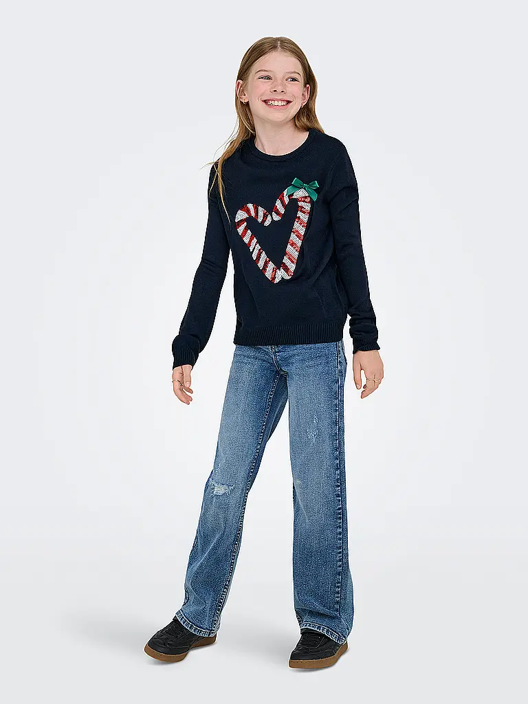 ONLY | Pull fille KOGXMAS | dunkelblau
