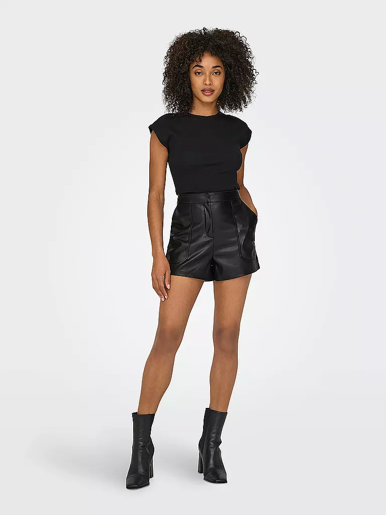 ONLY | Shorts en similicuir ONLTRICIA | schwarz