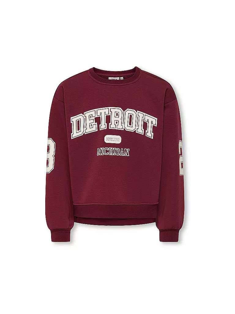 ONLY | Sweat-shirt fille KOGVICTORY | dunkelrot