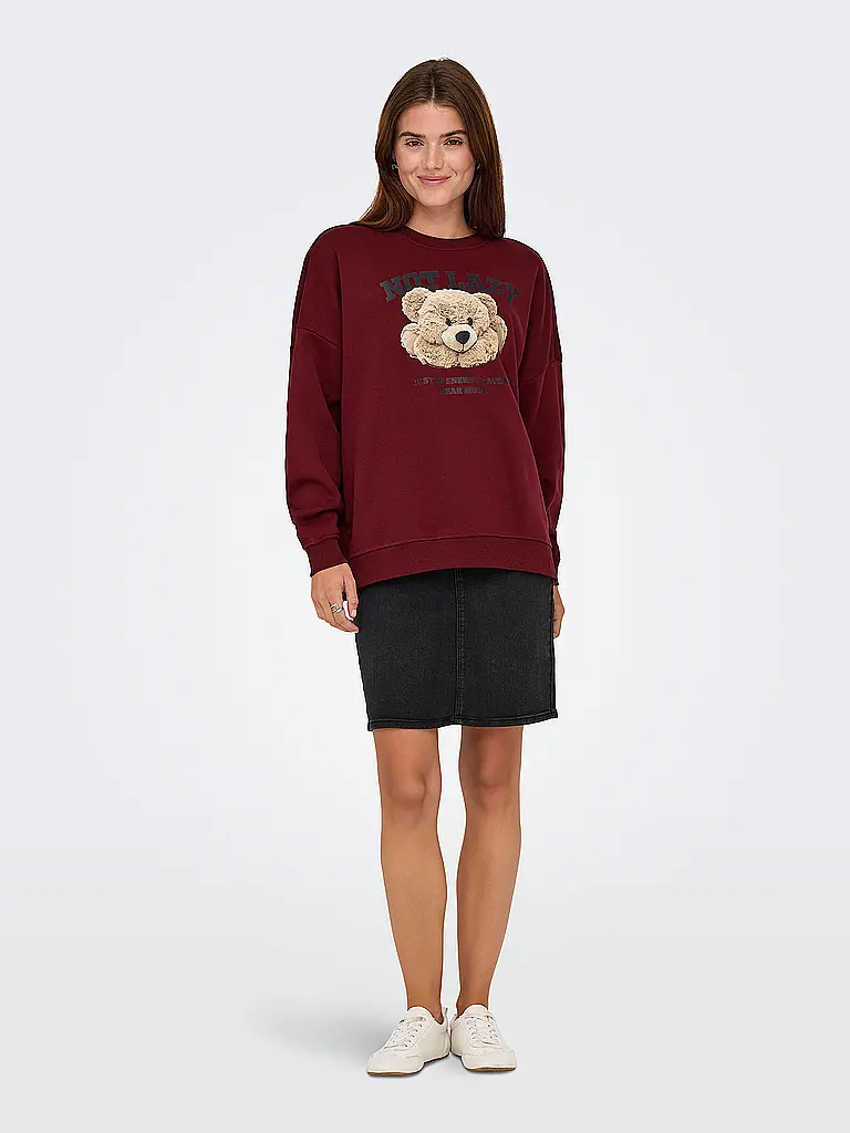 ONLY | Sweat-shirt ONLBILA | dunkelrot