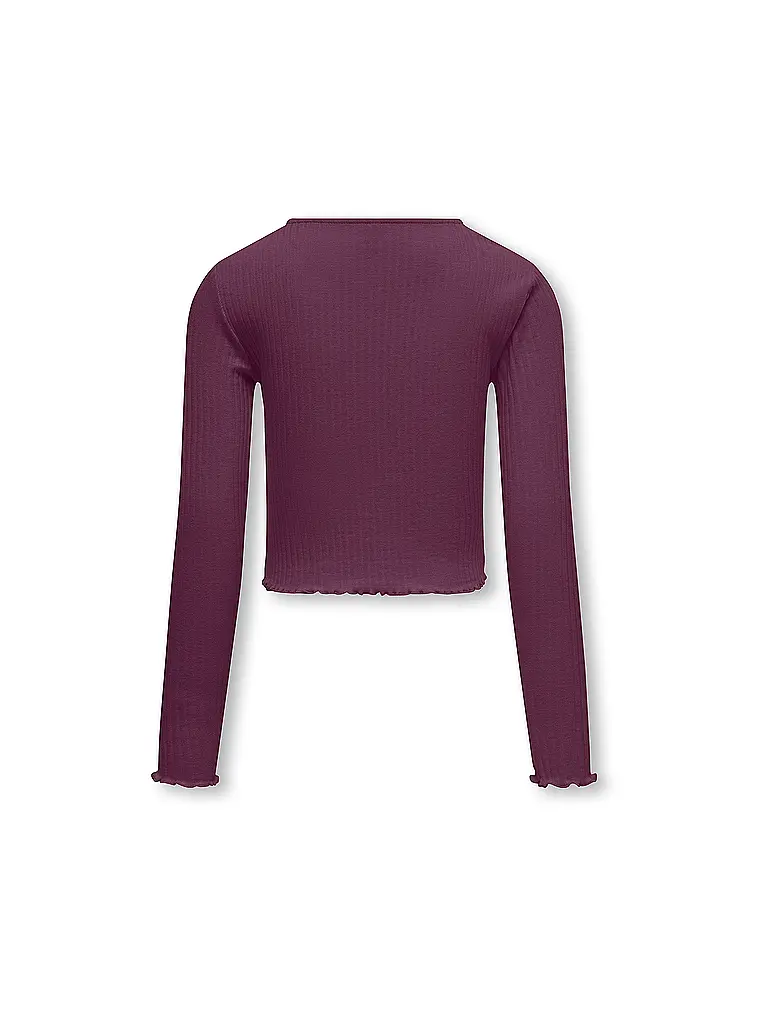 ONLY | T-shirt à manches longues pour fille KOGNELLA | dunkelrot