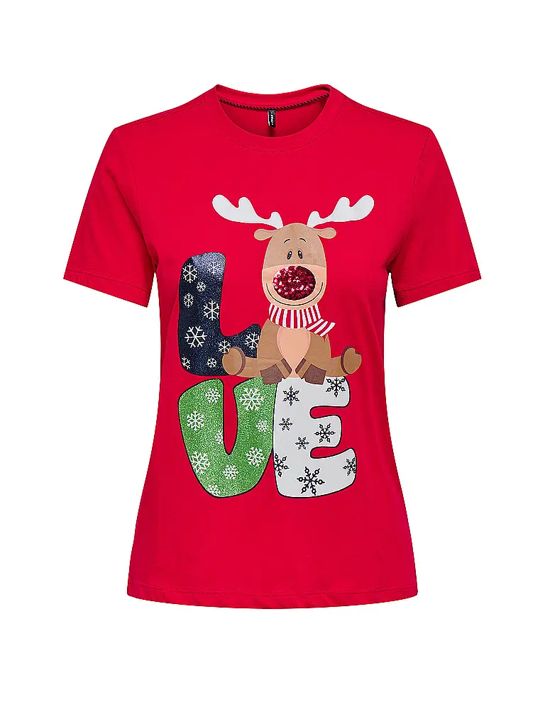 ONLY | T-Shirt ONLXMAS | Rouge