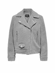 ONLY | Veste aspect fourrure ONLRIO TEDDY BIKER | Gris clair