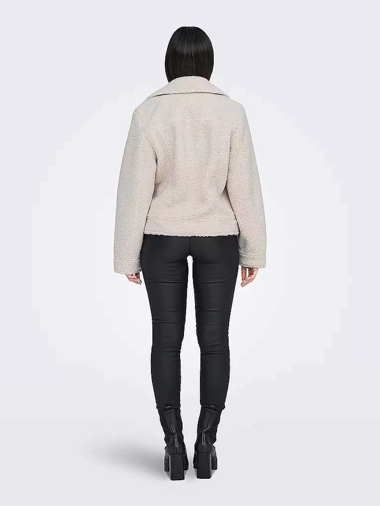 ONLY | Veste aspect fourrure ONLRIO TEDDY BIKER | creme