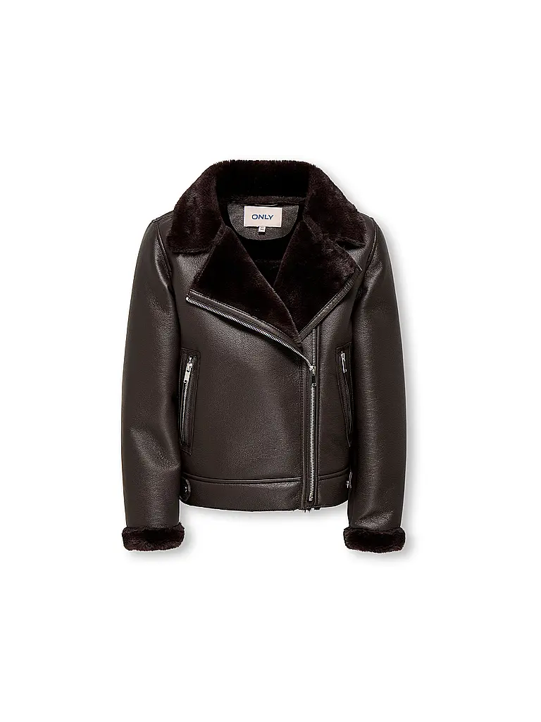 ONLY | Veste en similicuir pour fille KOGSTARRY | Marron