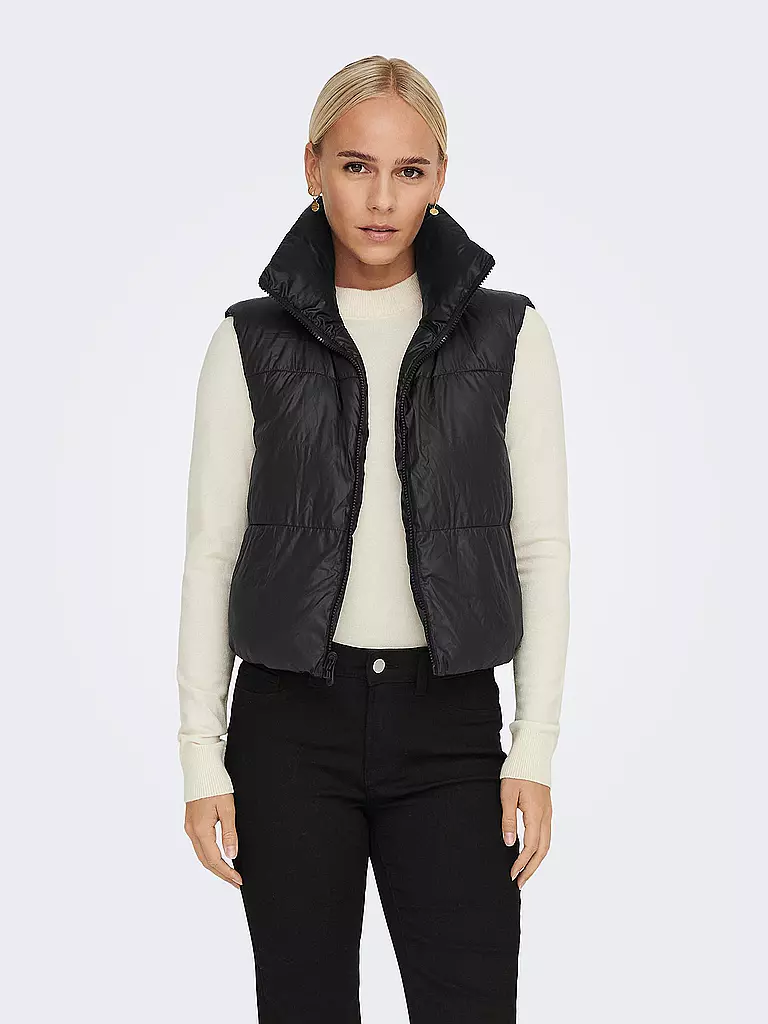 ONLY | Wendesteppgilet Cropped Fit ONLRICKY  | Noir