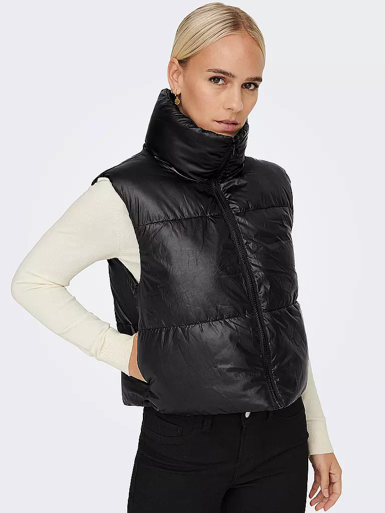 ONLY | Wendesteppgilet Cropped Fit ONLRICKY  | Noir