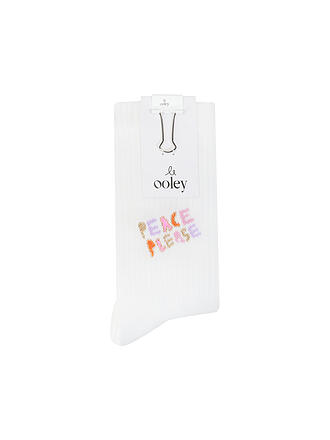 OOLEY | Chaussettes ICON Peace Please blanc