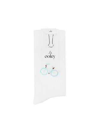 OOLEY | Chaussettes ICON Bike blanc