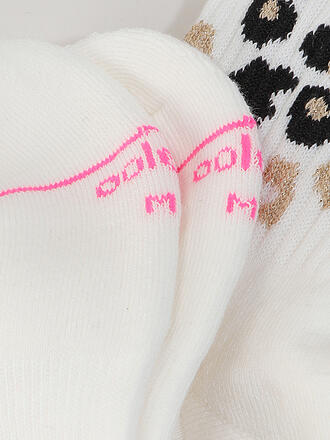 OOLEY | Chaussettes LEO Allover Rose Néon blanc