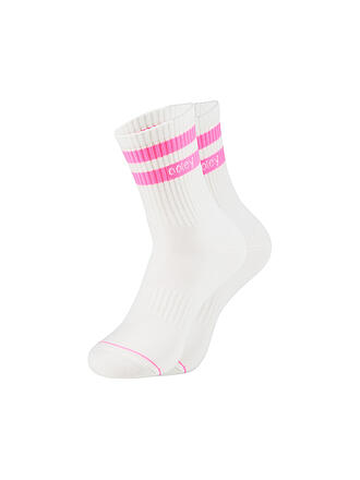 OOLEY | Chaussettes STREEDMOOD LIGH white neon pink