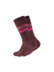 OOLEY | Chaussettes ELECTRA LUNGO gold | Rouge foncé