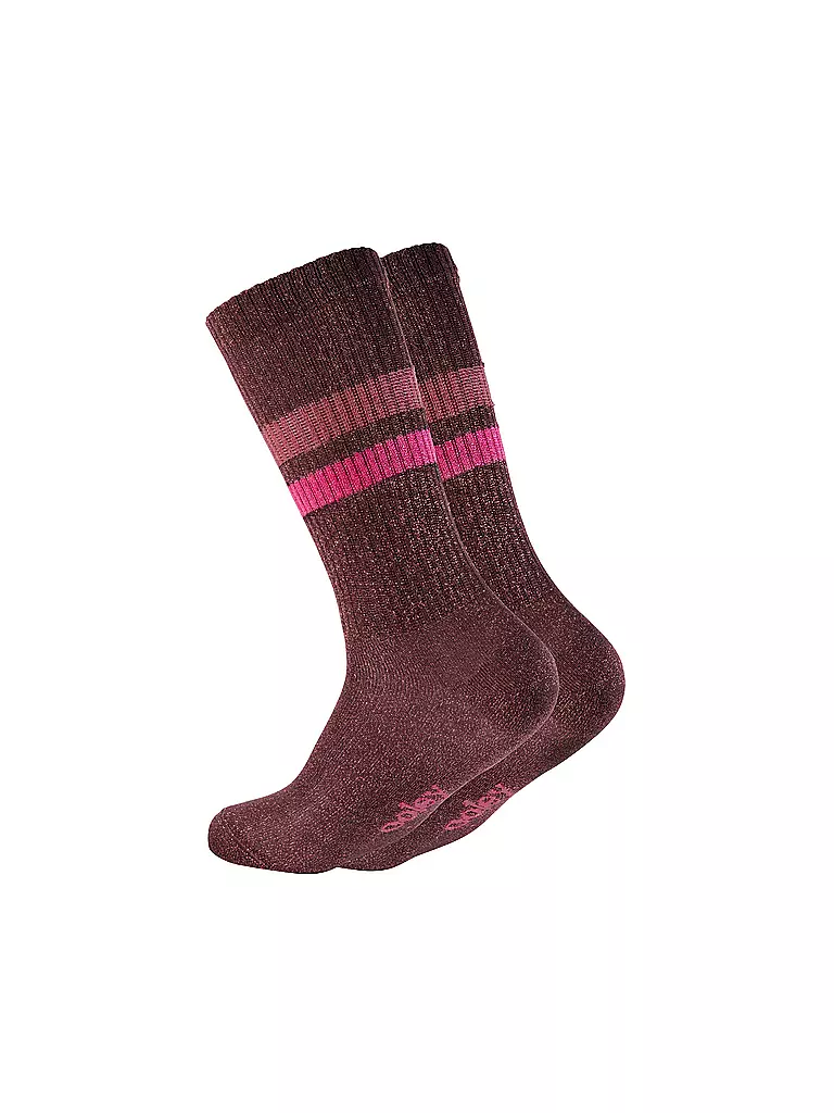 OOLEY | Chaussettes ELECTRA LUNGO sunset | dunkelrot