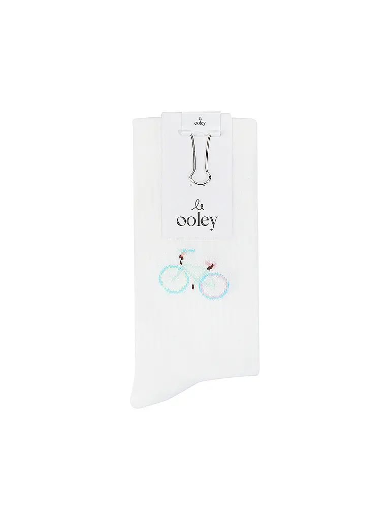 OOLEY | Chaussettes ICON Bike blanc | Blanc