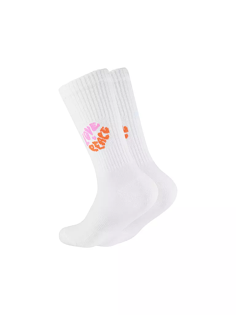 OOLEY | Chaussettes ICON LOVE AND PEACE blanc | weiss