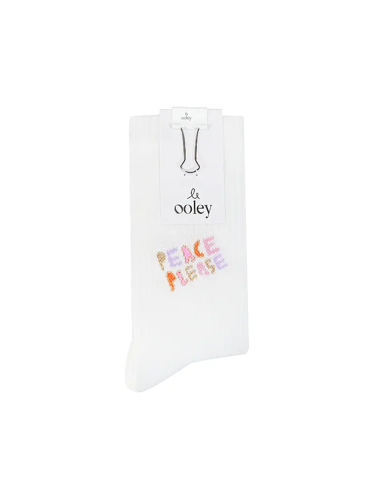 OOLEY | Chaussettes ICON Peace Please blanc | Blanc