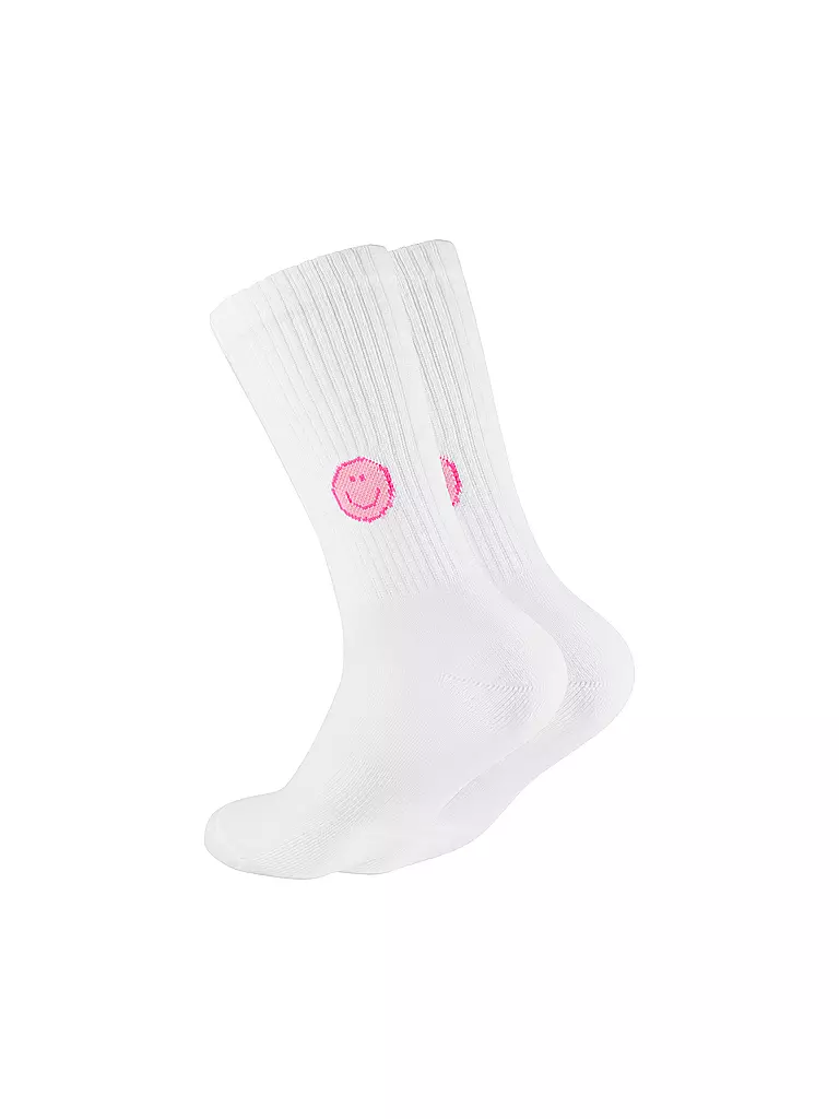 OOLEY | Chaussettes ICON PINK SMILE blanc | weiss