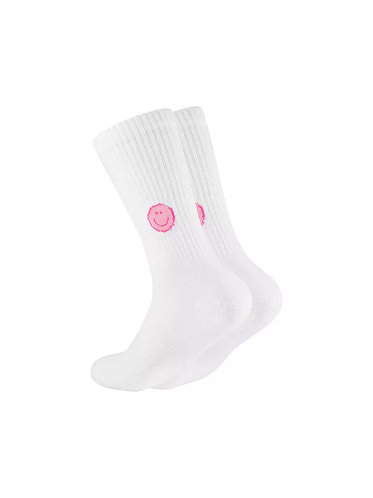OOLEY | Chaussettes ICON sourire rose | weiss